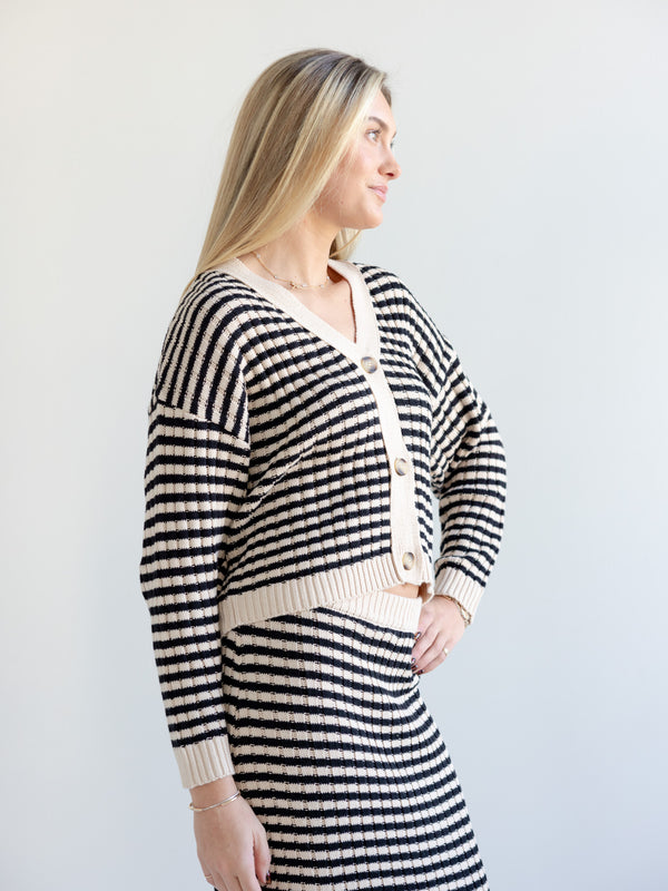 Iris Stripe Cardigan