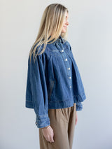 Beth Pleated Denim Jacket