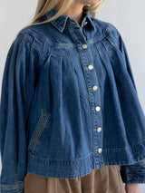 Beth Pleated Denim Jacket