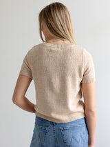 Lelia Short Sleeve Knit- Taupe