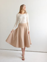 Camel Midi Skirt