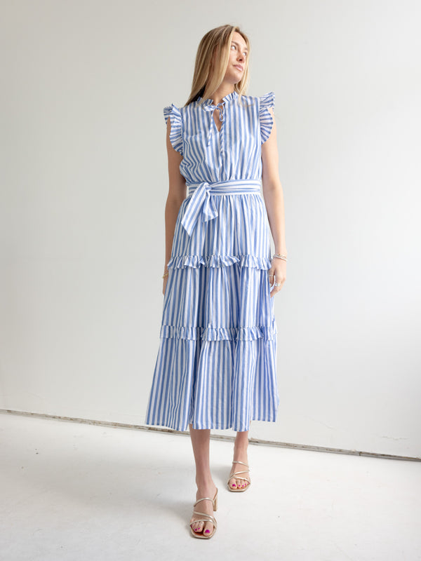 Everly Striped Midi Dress