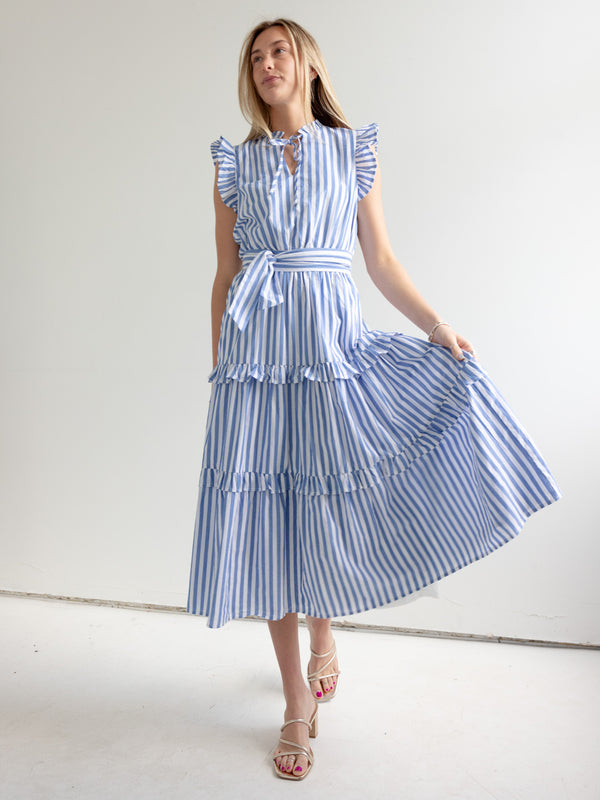 Everly Striped Midi Dress