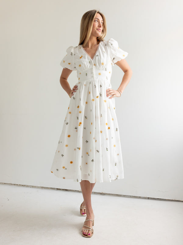 Daisy Embroidered Dress