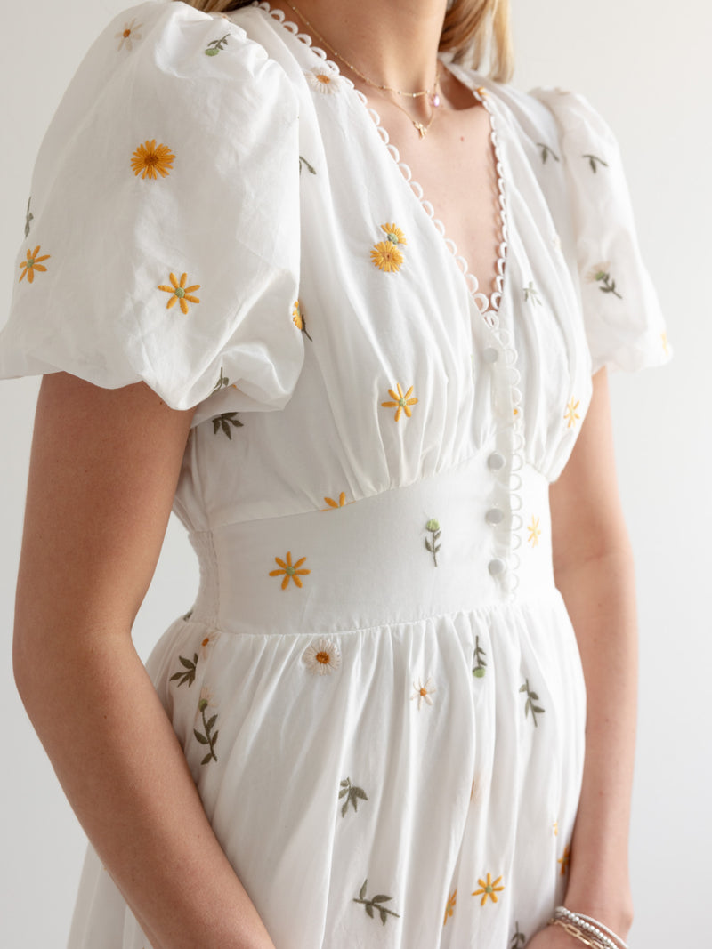 Daisy Embroidered Dress