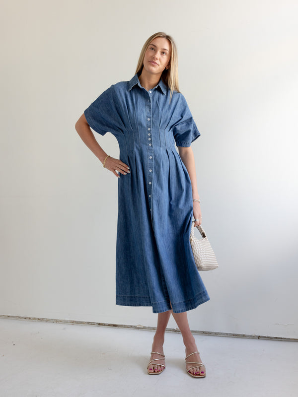 Becca Denim Midi Dress