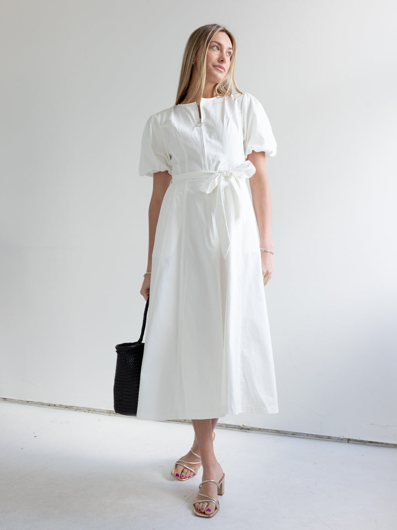 Hadley Woven Dress - White