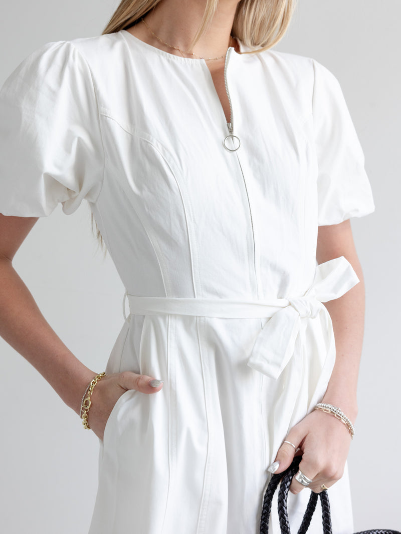 Hadley Woven Dress - White