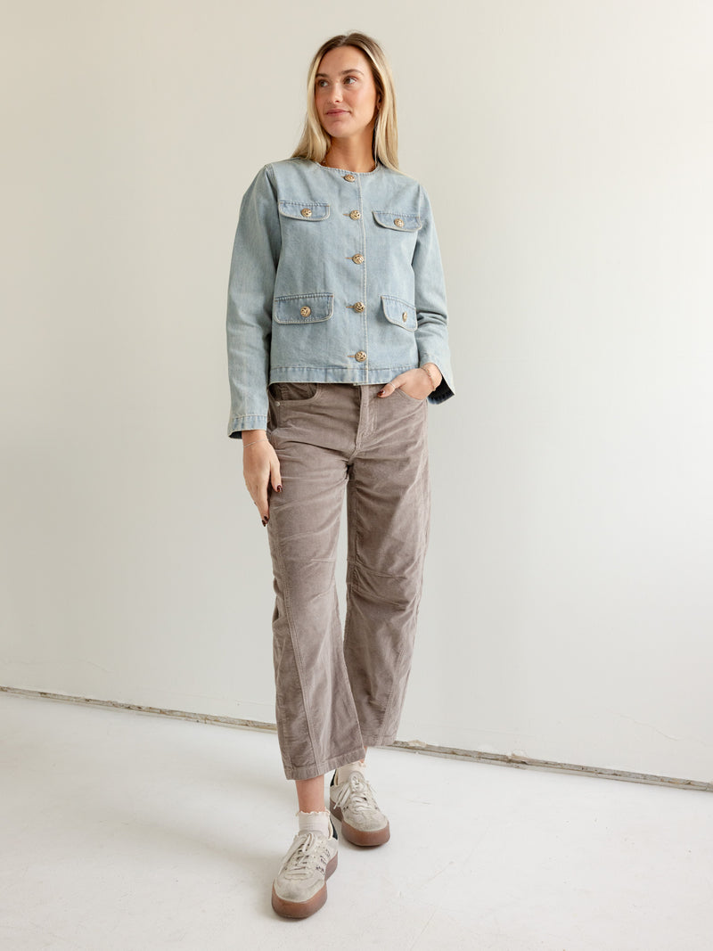 Brynn Corduroy Pant- Mink