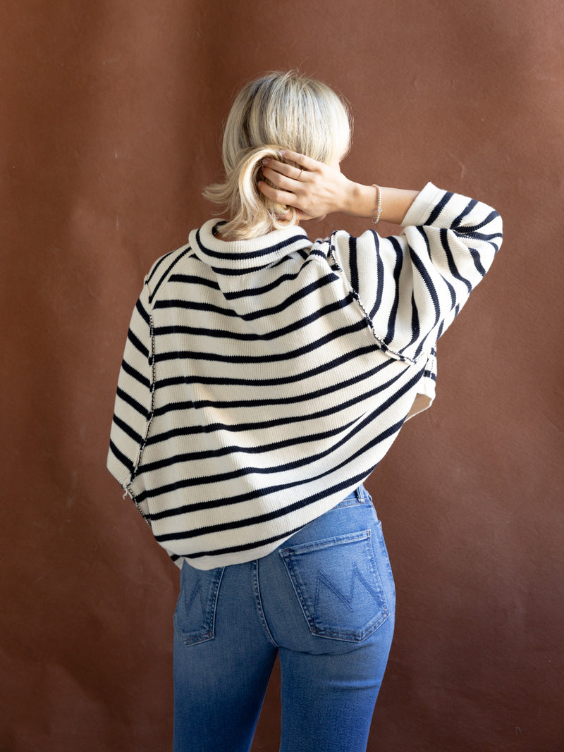 Collared Stripe Cardigan