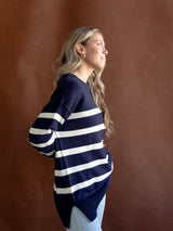 Cape Stripe Knit Navy